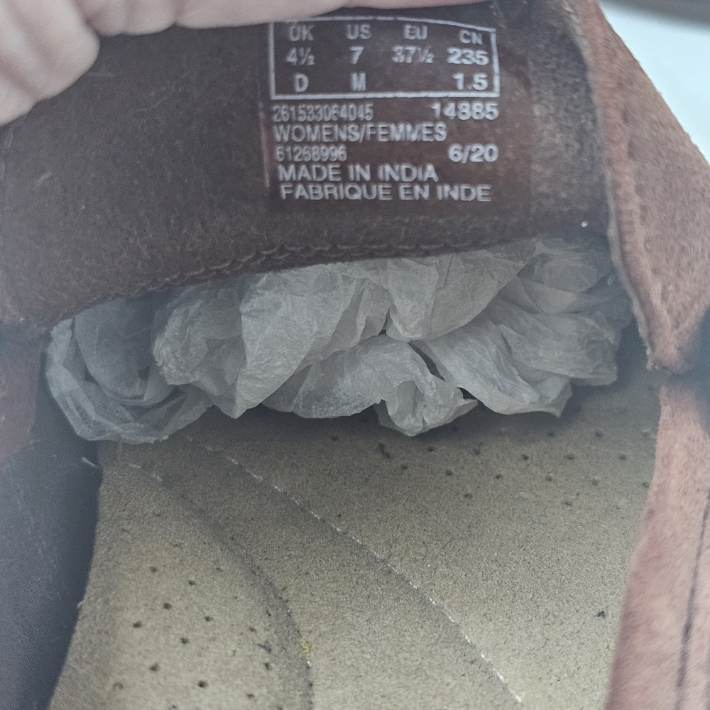 Clarks Trish Rose Mahogany Suede Penny Loafers Womens Size 7 M UltimateComfort - Picture 5 of 11